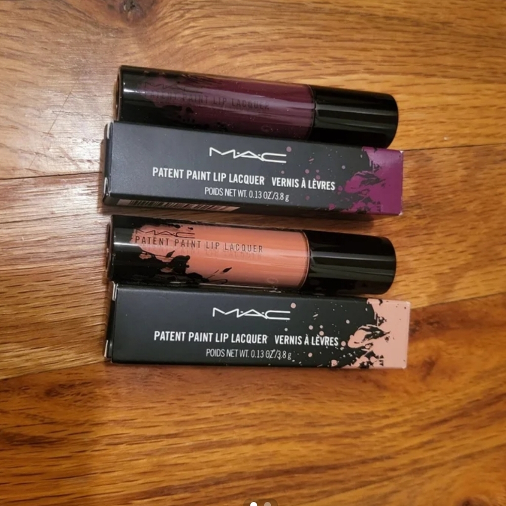 MAC cosmetics patent lip lacquer bnib set of 2